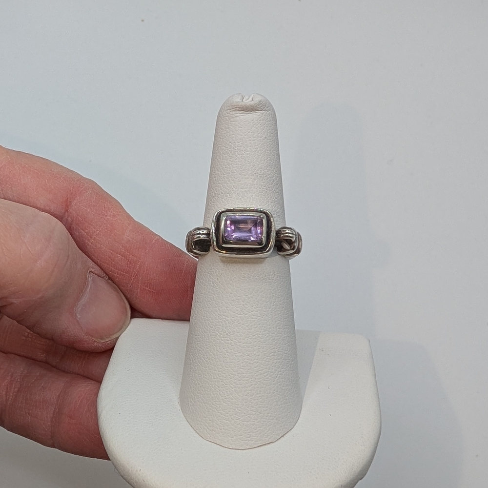 Sterling Silver Amethyst Ring - Picture 5 of 6